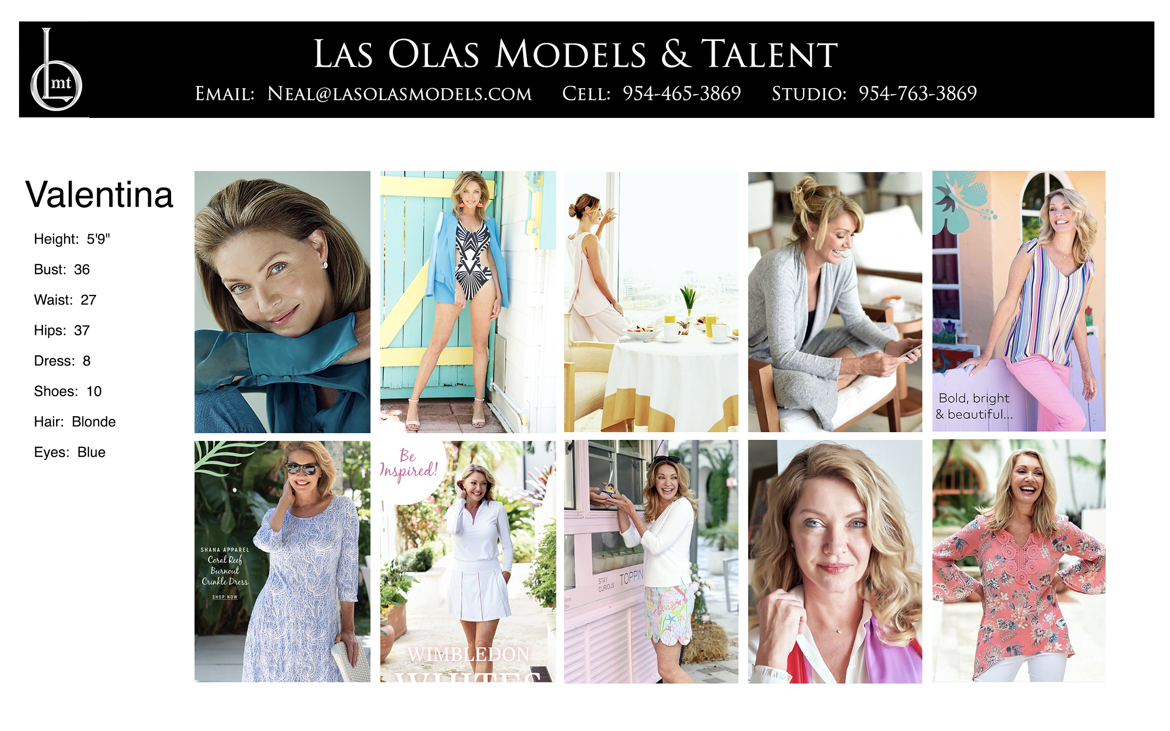 Models Fort Lauderdale Miami South Florida Print Catalog Commerial Las Olas Models & Talent- Valentina -Comp